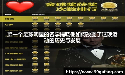 第一个足球明星的名字揭晓他如何改变了这项运动的历史与发展